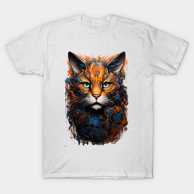 Mechanical Cat - Robot Cat T-Shirt by ArtisticCorner